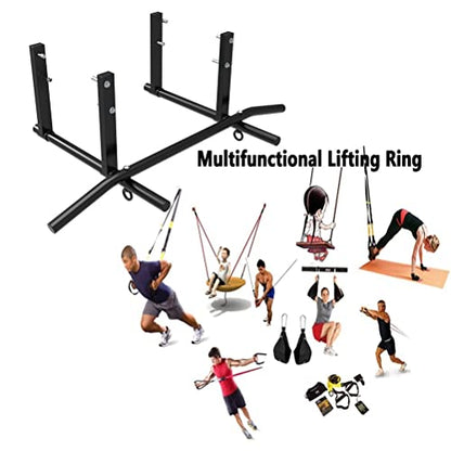 Wall Mounted Pull Up Bar, Steel Heavy Duty Exercise Bar with Grommets, Sandbag Swing Resistance Band Hanging Horizontal Bar, Load 661lbs