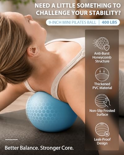 Pilates Ring Set – 14" Anti-Deformation Magic Circle with Padded Handles, Mini Ball, Resistance Bands, Guide & Bag - color: Pilates Ring Set - Deep Dive
