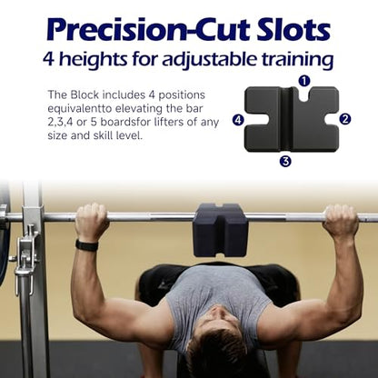 Adjustable Bench Press Block Press Boards 2-5 Board for Home Gym Workout Fitness Accessories to Increase Your Bench Press