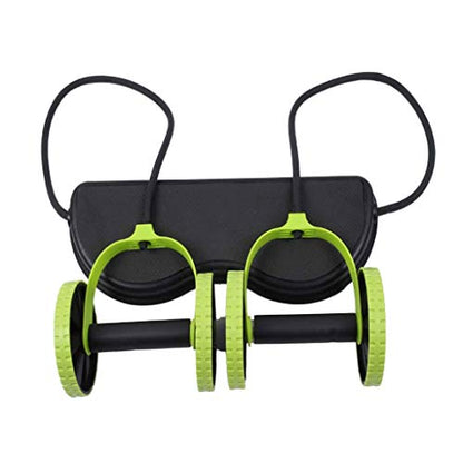 Abdominal Multifunctional Exercise Equipment Ab Wheel Roller with Resistance Bands Knee Mat Waist Slimming Trainer at Home Gym