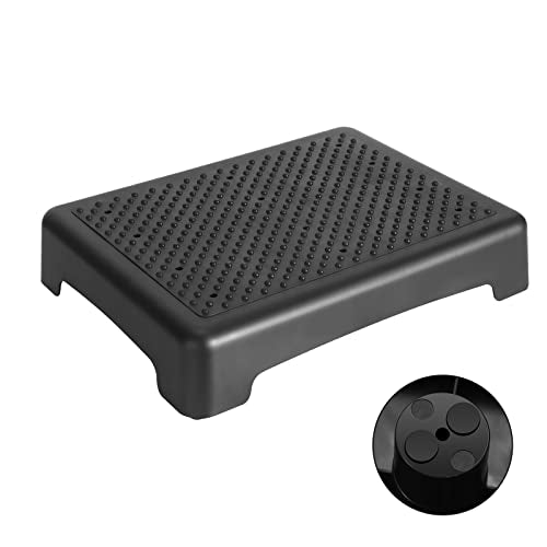 Fotree One Step Stool, Safety Step Platform for Senior ＆ Adults, Non-Slip Mobility Step Platform for Stair, Car, Bed, Chair, Shower, Bathtub, Outdoor, 3.5 Inch High Rise Stairs 440 Lbs Capacity - color: Black