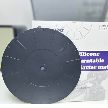 Turntable Mat, 7" Silicone Rubber Record Vinyl Slipmat Universal for All Record LP Players by Gartopvoiz - size: 7"