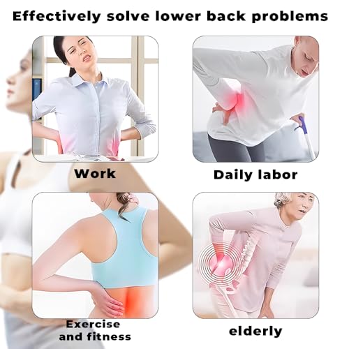 Back Stretcher for Lower Back Pain Relief, Adjustable Lumber Board for Back, Spine Stretcher for Spinal Decompression and Scoliosis, Ergonomic Spine Board with Acupressure Points (Purple)