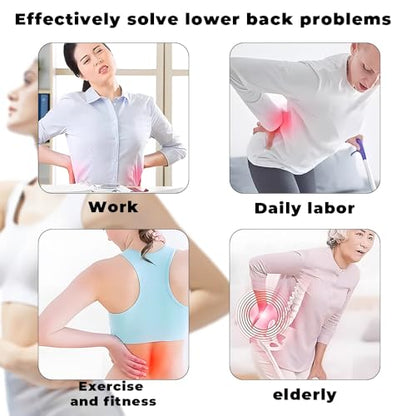 Back Stretcher for Lower Back Pain Relief, Adjustable Lumber Board for Back, Spine Stretcher for Spinal Decompression and Scoliosis, Ergonomic Spine Board with Acupressure Points (Purple)