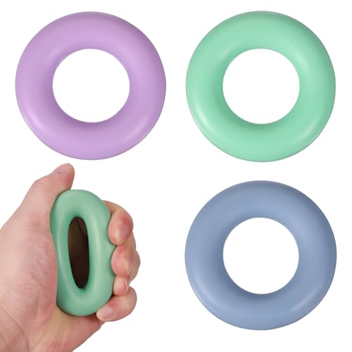 Grip Strength Trainer Rings, Portable Hand Grip Strengthener Finger Forearm Strengthener - Fitting for (Athletes/Rock Climbing/Workout/Fitness) - color: Green, Purple, Blue, size: 2.8"