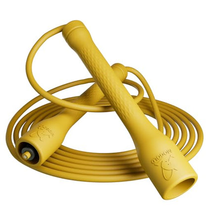 10,000-Drop Unbreakable Jump Rope, 5mm PVC Adjustable Speed Rope with Ergonomic PP Handles for Boxing, HIIT & Home Gym - color: White