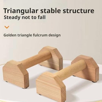 Push-Up Stand,Parallettes Bars,Wooden Calisthenics Equipment for Handstand Training,Non-Slip Base Exercise Home Workout Equipment,Parallettes Handle Stands Grip for Men Strength Training