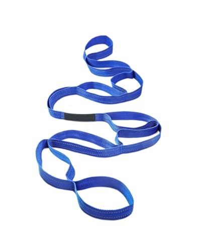 10 Loops Stretching Strap Yoga Strap Stretch Bands Physical Therapy for Exercise - color: Blue