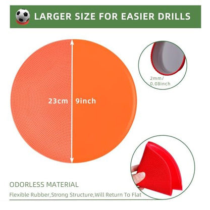 Poly Spots Spot Markers 4.72 Inch & 9 Inch Non Slip Floor Dots - style: 9inch 12pcs