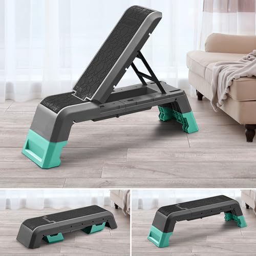 leikefitness Exercise Step Platform, Multifunctional Aerobic Deck - color: Black
