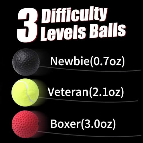 Double End Punching Bag Boxing Striking for Training - Speed Ended Set Includes 3 Reflex Ball Headband and Pump- Portable MMA - color: Yellow