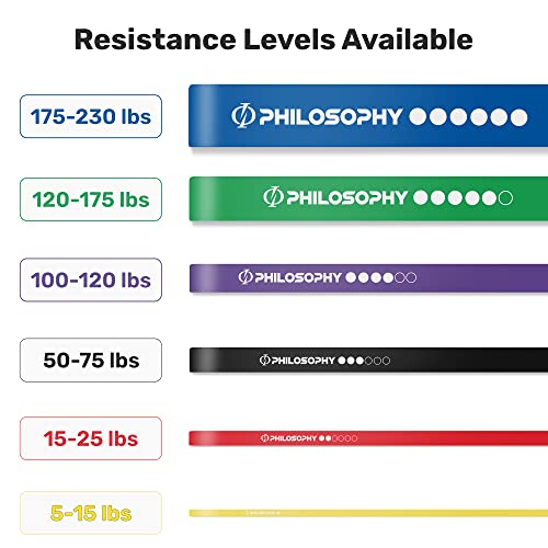 Philosophy Gym Pull Up Assist Band - Resistance Power Loop Exercise Band - style: 1-3/4" (120-175 lbs) - Green