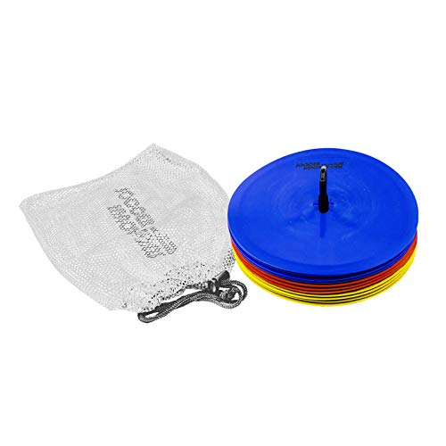 Flat Dot Markers - Spot Markers, Dot Markers, Agility Training Markers Floor Dot Markers, Flat Cones for Soccer, Multi Use Flat Dot Markers - color: Multi-Color
