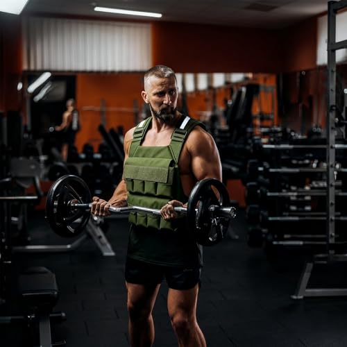 Weighted Vest for Men Women, Adjustable Tactical Weight Vests for Rucking Walking Running Crossfit Strength Training (Without Weight Blocks)