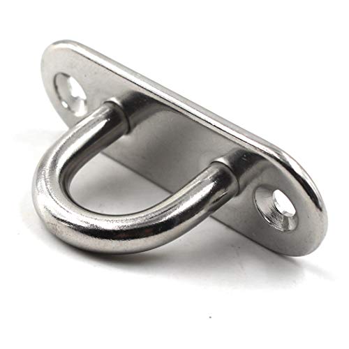 Ceiling Wall Mount Hook Heavy Duty Anchor 1/4" 6mm 304 Stainless Steel Great for Yoga Swings Hammocks/Boat Rigging/Marine Deck Hardware/Suspension Training Straps - color: 6mm ellipse