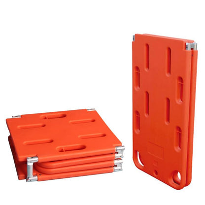 Plastic Folding Stretcher, Four-fold, Two-fold, Water-Floatable Spinal Fixation Board, Spinal Board, Stretcher Bed, Patient Immobilization, Fracture Fixation, First Aid (Four-fold) - color: Four-fold