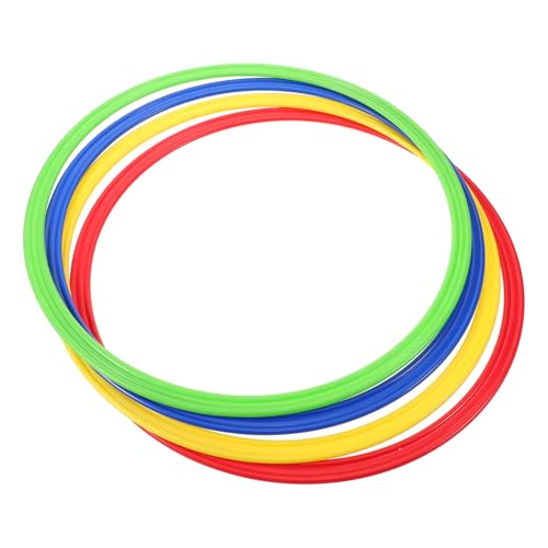 TOYANDONA 4pcs Soccer Training Rings Plastic Agility Training Circles Speed and Agility Drills Jumping Ring for Enhanced Coordination