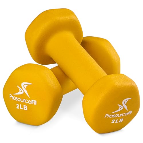 ProsourceFit Neoprene Dumbbell Coated for Non-Slip Grip - size: 2-Pound