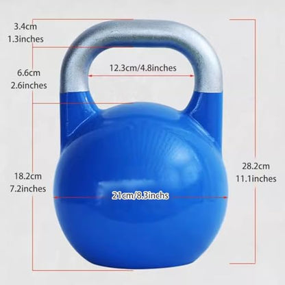 Kettlebell Weights Fitness Sports Competitive Kettle Ball, Muscle Training Dumbbells for Men and Women, Swing/Squat, Gym Exercise Equipment(Light blue-10kg)
