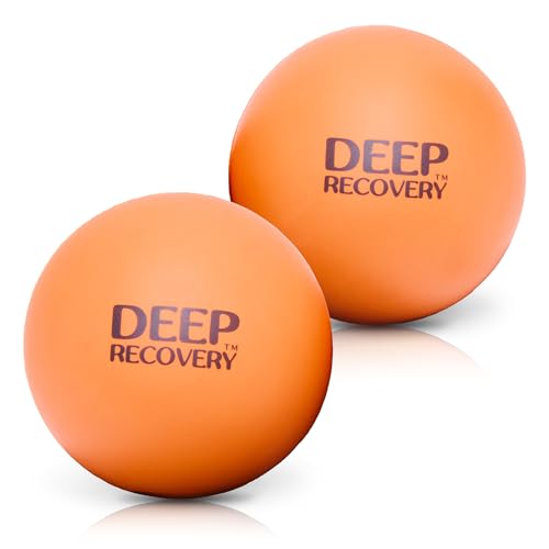 Sport Yoga Deep Tissue Massage Ball Set, Extra Firm – Lacrosse Ball Size (2.5in) Myofascial Release Balls for Feet, Back, Neck, Legs, & Arms – Trigger Point & Mobility Therapy (2-Pack) - style: Extra Firm