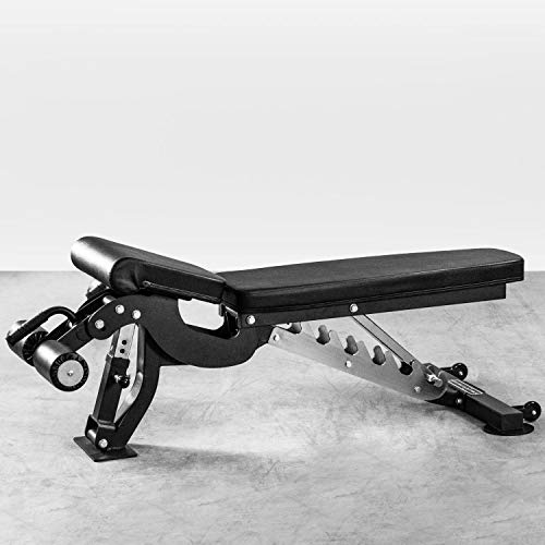 REP Fitness PR-1100 Power Rack Home Gym System, Squat Cage with Attachment Compatibility Multi-Grip Pull Up Bar, Adjustable J Cups, Extended Safeties, 700 lb Capacity, Strength Training Equipment - style: Power Rack + AB-3000 Incline/Decline Bench