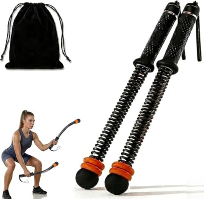 Cordless Weighted Battle Ropes, Adjustable Portable Ropeless Exercise Ropes with Storage Bag, Low-Impact Fitness Equipment for Strength Training & HIIT, Home Gym Use, for Men & Women, Black