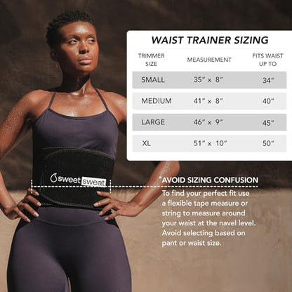 Sports Research Sweet Sweat Waist Trimmer 'Eco Series' - Made w/Yulex Technology · Eco Friendly · Neoprene Free - color: Eco Black, size: Small