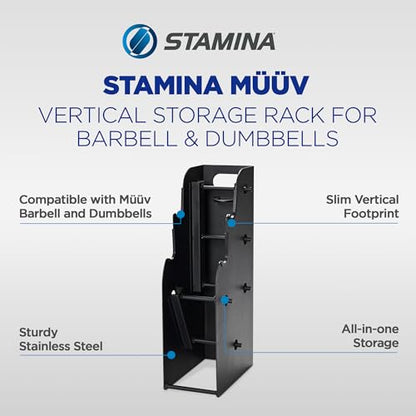 müüv Adjustable Dumbbell & Barbell Set for Home Gym - size: Storage Rack