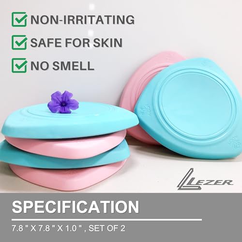 LEZER 2 IN 1 Yoga Knee Pad Slider, Core Gliding Disc, Extra Thick Yoga Mat, Cushion, Wrist Support, Exercise, Home Gym Workout Equipment, Honeycomb Structure, Set of 2