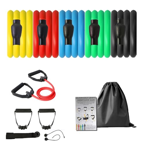 Resistance Band with Handles and Door Anchor, Adjustable Exercise Tube Band for Physical Therapy, Strength Training, Pilates and Home Workouts