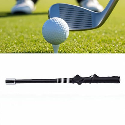 Golf Swing Trainer, Grip Correction Swing Click Feedback Training Aid Weighted Portable Indoor Outdoor Practice Stick for Beginner Tempo Golfers, Golf Gifts for Men