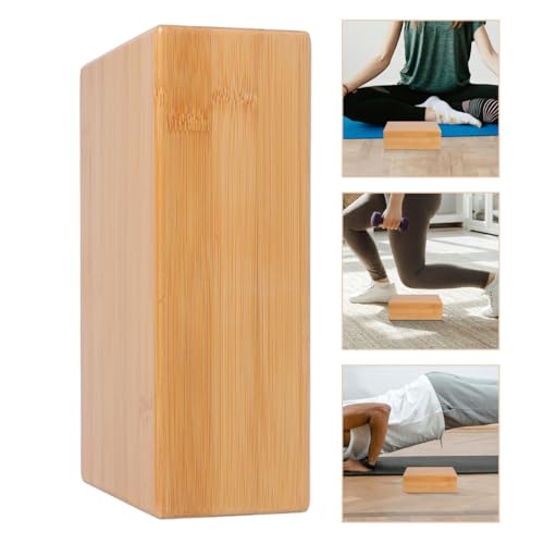 SUPVOX Natural Bamboo Block - Lightweight Yoga Brick for Stability, Stretching & Alignment - Smooth, Non-Slip Surface, Easy to Clean