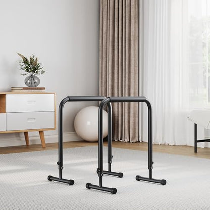 GarveeLife Adjustable Dip Bars Station, Heavy Duty Dip Stands, 440LBS Stable Dip Stands for Home Gym, Portable Dip Bar for Calisthenics & Upper Body Workout Equipment