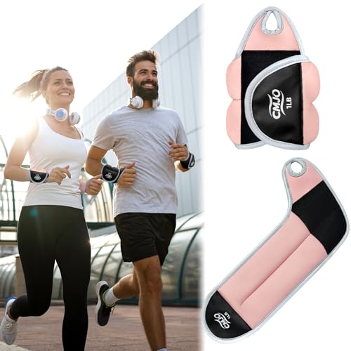 Weighted Gloves - Wrist Weights with Thumb Loops for Women, 0.5lb*2 1lb*2 2lbs*2 Set, Arm/Hand Weights for Running Walking Pilates Yoga - color: Pink, size: 1lb x 2