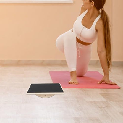CALLARON Solid Board Non-slip Wobble Plate for Adults Home Exercise Fitness Training Coordination and Stability Workouts