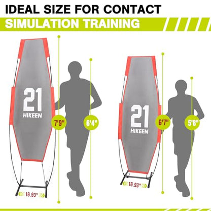 Hikeen Basketball Defender Dummy, Training Equipment for Practice Basketball Dribbling, Shooting, Passing - 2 Sizes Folding Poles, 4 Reinforced Base Sandbags