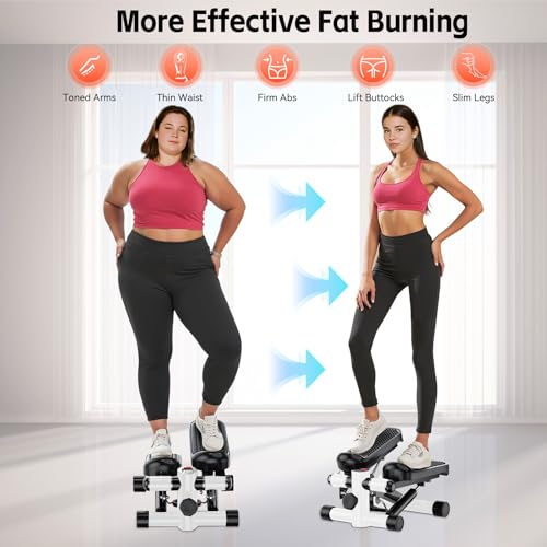 Steppers for Exercise at Home, Mini Stepper with Resistance Bands for Full Body Workout, Portable Stair Stepper for Home, Smooth and Quiet, Stepper Machine with LCD Monitor - size: Classic Stepper