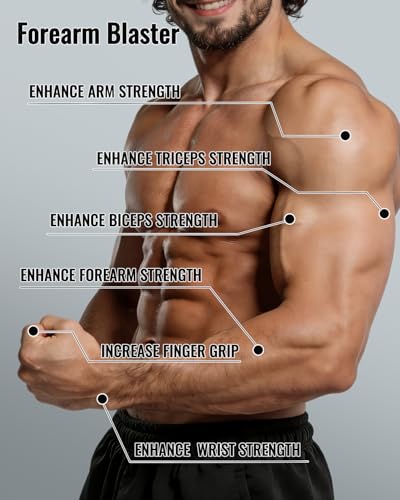 Forearm Strengthener & Wrist Strengthener, Multi-Directional Forearm Exerciser, Portable Forearm Trainer for Muscle Building, Grip Strength and Rehabilitation