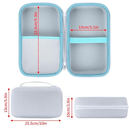 Case Compatible with Brother P-Touch PT-N10 Personal Handheld Label Maker (Case Only) - color: White+Blue Zipper, size: for P-Touch PT-N10