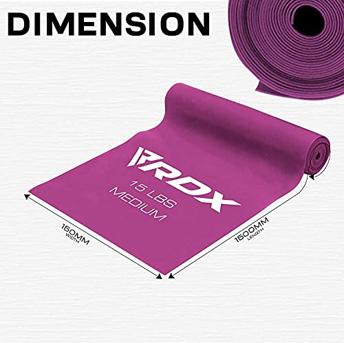 RDX Resistance Bands TPE 3 Level Set 1.5M Long, REACH RoHS CPSIA Certified, Flat Skin Friendly Thick Stretch Elastic Loop, Yoga Home Gym Fitness Workout Exercise, Ballet Pilates Legs Training Slimming