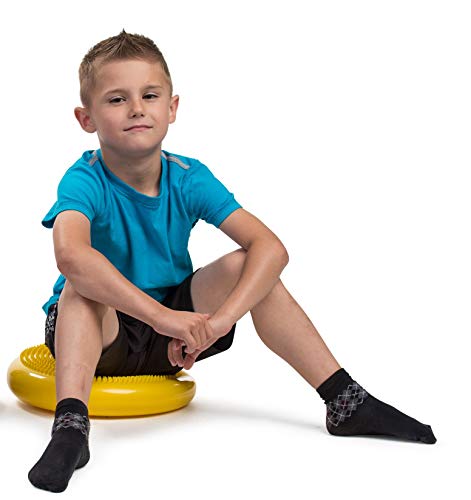 Wobble Cushion Balance Disc - Wobble Disc & Wiggle Seat, Balance Pads for Physical Therapy, Wobble Disk, Sensory Room Equipment - Wobble Seat - color: Black