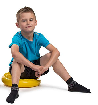 Wobble Cushion Balance Disc - Wobble Disc & Wiggle Seat, Balance Pads for Physical Therapy, Wobble Disk, Sensory Room Equipment - Wobble Seat - color: Black