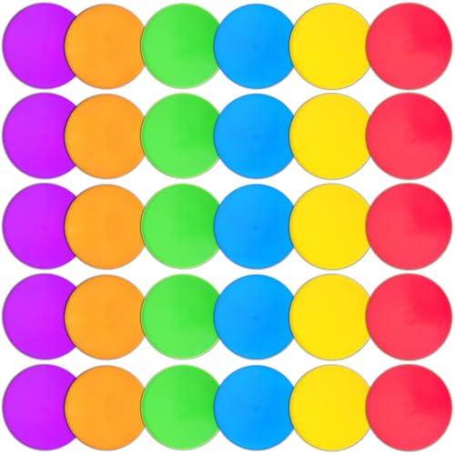 Poly Spot Markers 4 inch/9 inch Non-Slip Rubber Agility Training Markers Floor Dots Flat Field Cones for Football, Soccer, Basketball, School Exercise Drills, Dance Practice - style: 9 inch 30 Pcs (TPE)