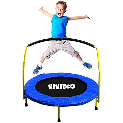 Toddler Trampoline with Handle - 36" Kids Trampoline with Handle - Mini Trampoline w/Sturdy Frame, Coil Spring, Safety Padded Cover -Heavy Duty Mini Trampoline Indoor Outdoor Toddler Trampoline