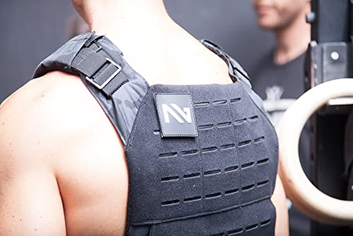 Northgym Adjustable Weighted Vest/Incl. 3D Weight Plates in 14lbs / 20lbs/ 30lbs/ 42.5lbs - Optimized Weight Distribution and with Curved Plates for Running, Functional Training and Working Out