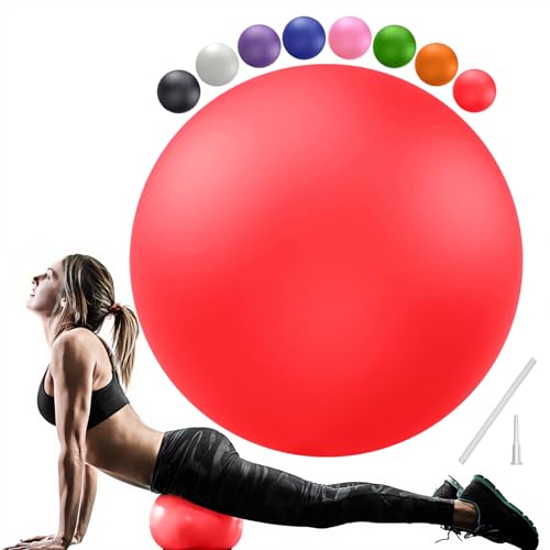 PL-0003 Soft Exercise Ball, Anti-Burst Yoga Ball Chair Supports 2200lbs PL-0003 - color: Red
