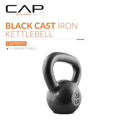 CAP Barbell Cast Iron Kettlebell - Singles and Sets, Multiple Weight Choices - size: 20.0 Pounds