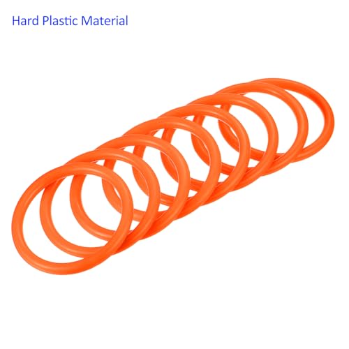 M METERXITY Carnival Toss Rings - Plastic Round Throw Hoops Apply to Parties/Interactive Games - color: Orange, size: 2.36"