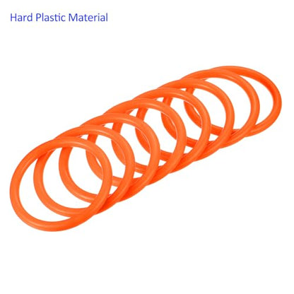 M METERXITY Carnival Toss Rings - Plastic Round Throw Hoops Apply to Parties/Interactive Games - color: Orange, size: 2.36"
