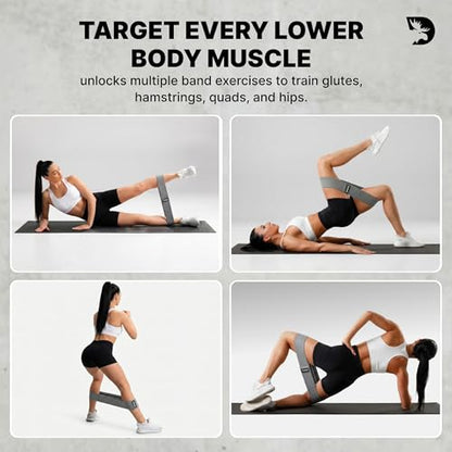 DMoose Fitness Hip Circle Band, Set of 3 Booty Bands for Women & Men, Cloth Resistance Bands to Exercise Butts, Glutes & Legs, Perfect for Yoga, Pilates, Strength Training & Home Gym Workout